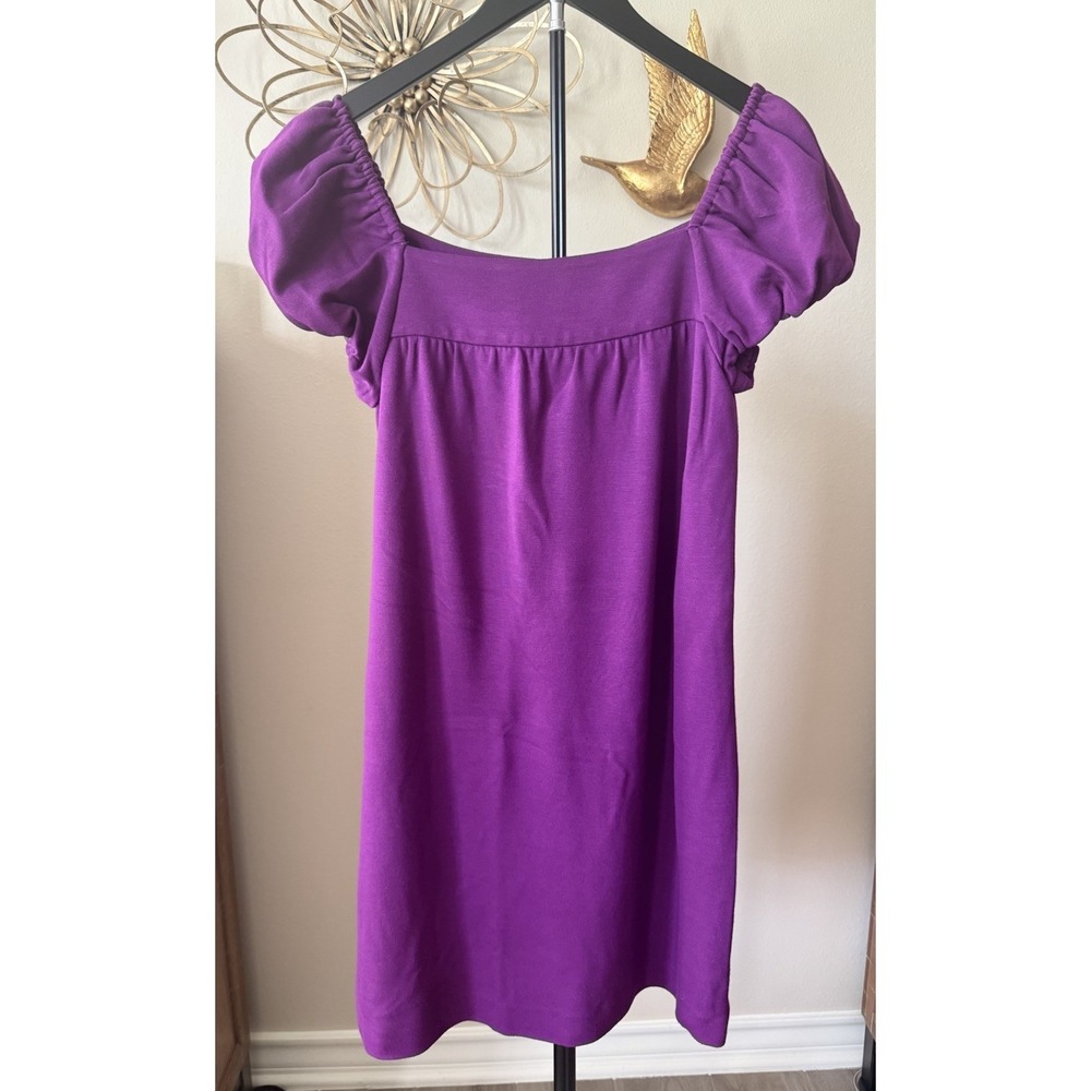 INC International Concepts Purple Puff Sleeve Babydoll Mini Dress Size 4 - Picture 1 of 7